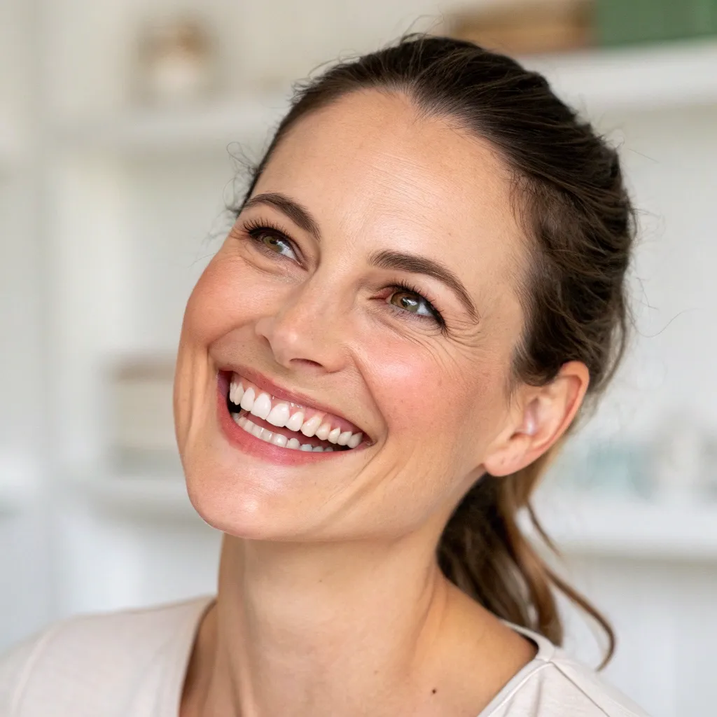 Portrait of Sarah Thompson, a happy customer